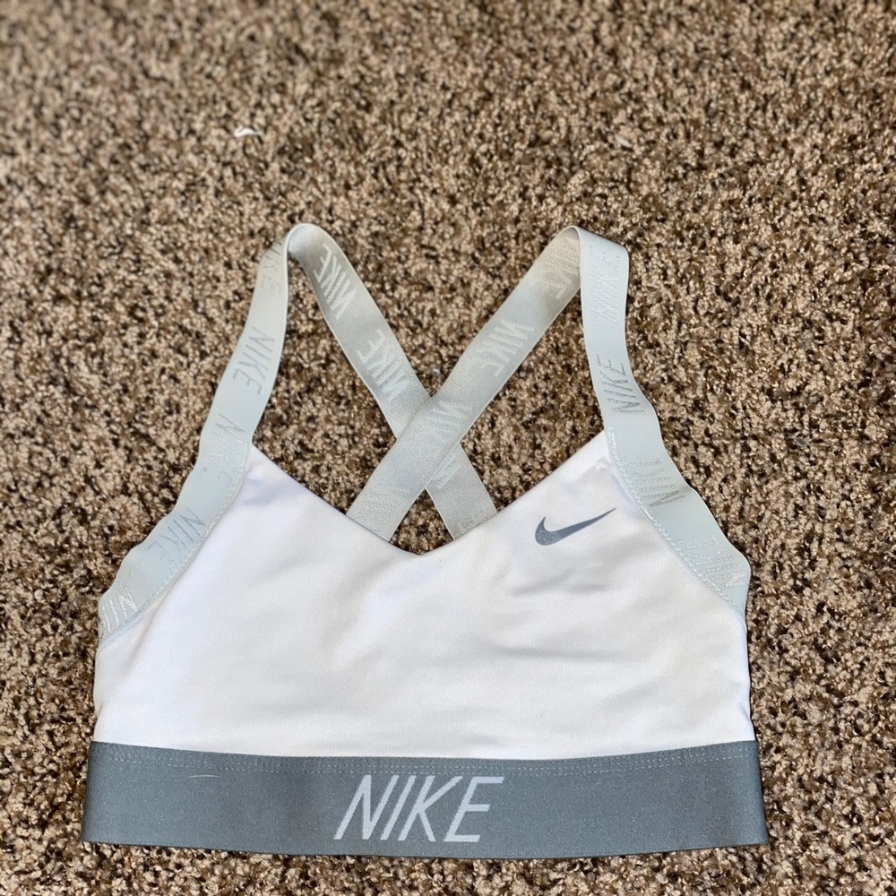 White Nike Sports Bra